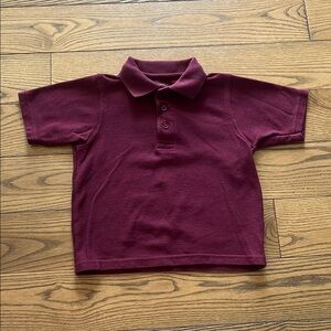 Red Polo Shirt with Classic Collar and Knit Fabric